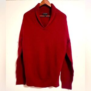 Express Women’s Red Shawl Collar Cotton Sweater Size Large